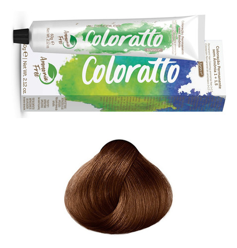 Coloração Permanente Sem Amônia Nº 7.4 Nova Coloratto 60g