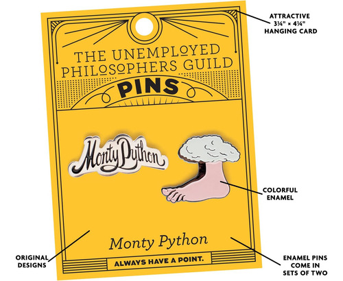 Monty Python - Juego De 2 Pines De Solapa De Metal De C...