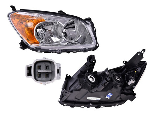 Faro Toyota Rav4 09 10 11 12 Fondo Crom Der Rdc