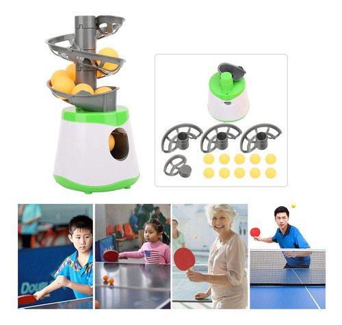 Máquina Automática De Bolas Lanzador De Tenis De Mesa 10 Bol