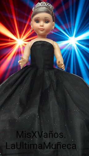 Muñeca Quinceañera Xv Negro