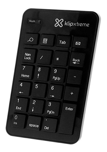 Teclado Numérico Klip Xtreme Knp-110 Zypher Inalámbrico Color del teclado Negro