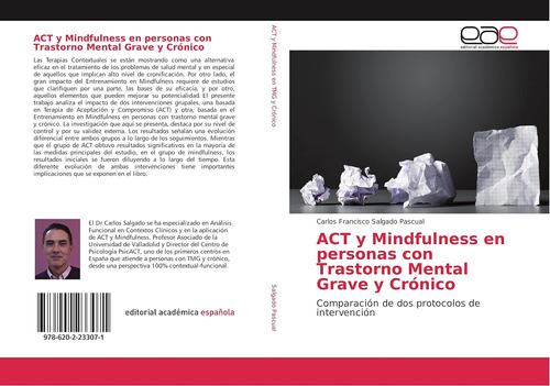 Libro:act Y Mindfulness En Personas Con Trastorno Mental Gra