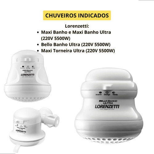 Resistência Lorenzetti Relax Ultra Maxi Ducha Loren Bello
