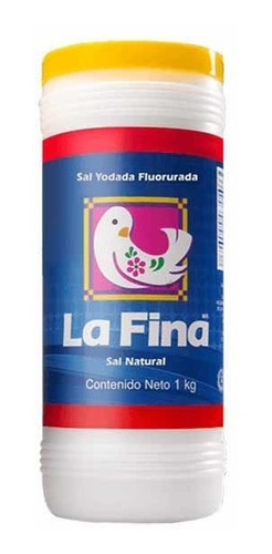 Sal Natural La Fina Yodada Fluorurada Bote De 1kg