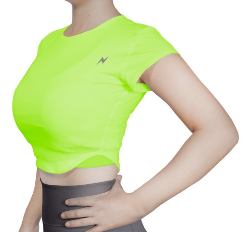 Croptop Mujer Top Deportivo Gym Fitness Con Manga Nemi.fit