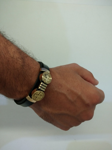 Kit 12 Pulseiras Couro São Bento Atacado Revenda Sortida