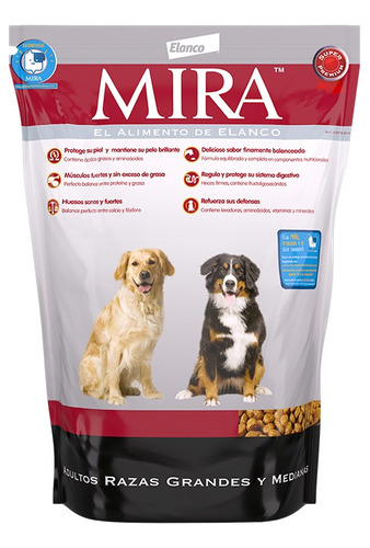 Mira® Adultos Raza Grande 3 Kg. Alimento Super Premium.