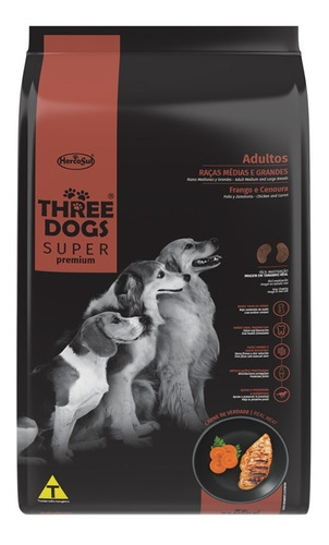 Three Dogs Super Premium Adulto Medium 3 Kg Con Regalo