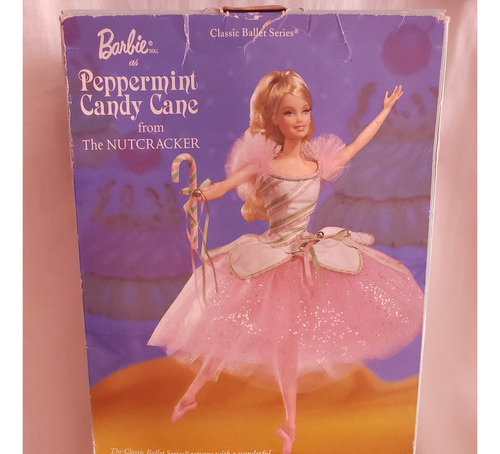 Barbie Peppermint Candy Cane Ballet Cascanueces (Usado)