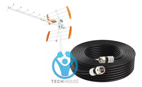Imagen 7 de 10 de Antena Digital Para Smart Tv Led Metalica Interior Exterior