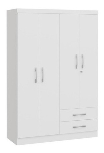 Closet Yardas 4 Puertas 2 Cajones Modelo Y444 4x1 Blanco