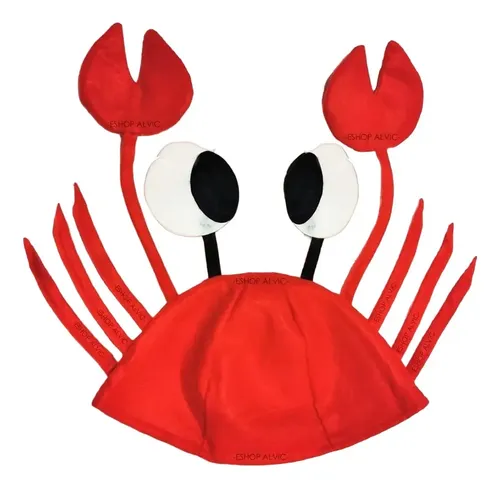 Gorro De Cangrejo Con Pajarita Ajustable – Sombrero Divertido De Felpa Roja Para Adultos Y Niños, Ideal Para Halloween, Carnaval, Fiestas Y Cosplay