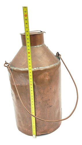 Tarro Lechero Cremero Antiguo De Cobre Puro - Deco Campo (Usado)
