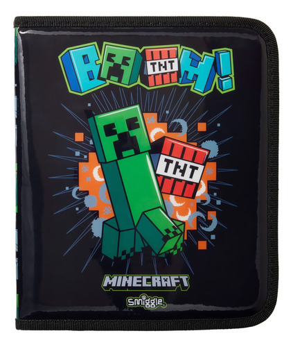 Estuche Lapicera Minecraft Con Colores Plumones 43pz Smiggle