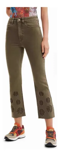 Pantalones Mujer Desigual Flores Meses sin intereses