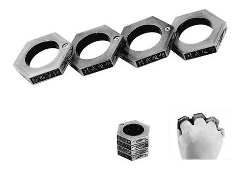 Manopla Anillos Hexagonal Defensa Personal Tuerca Puño