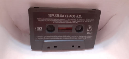 Sepultura Chaos A.d. Cassette 3bcds