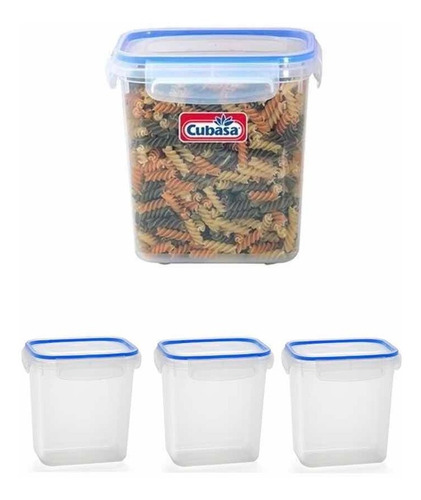 3 Toper Super Sello Hermético Rectangular Alto Cubasa 2.5 L