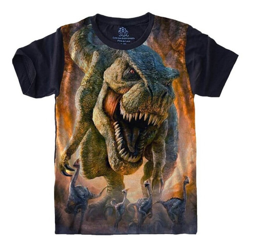 Camiseta Babylook Dinossauro Tiranossauro Rex S-467