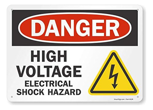 - S-6196-al-14  Danger - High Voltage, Electrical Shock...