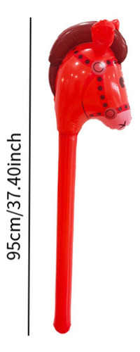 Cabeza De Caballo Inflable Cabeza De Juguete Toy Riding Rojo