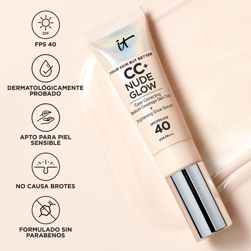 It Cosmetics Cc+ Nude Glow Foundation Base Maquillaje 32ml Fair