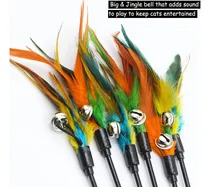 Comprar Varitas De Plumas De Gato, 6 Piezas Interactivas Para Gatos