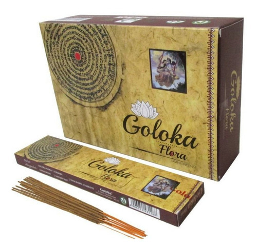 Incenso Massala Flora Indiano Varetas Goloka 12 Cxs De 15g