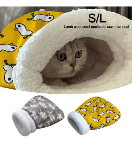 Saco De Dormir Para Gatos Plush Kitten Quilt Bed Cartoon
