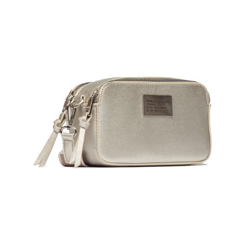 Prune Bandolera Amy Penny Mini Bag Efecto Cuero Saffiano Met