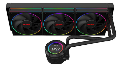 Water Cooler Pcyes Vision 360mm Black Vulcan Tela Lcd 2,1