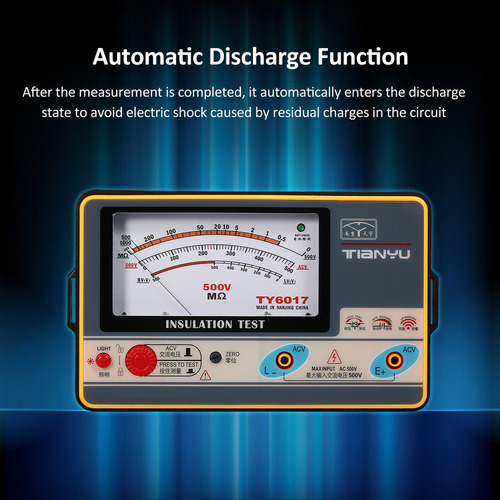 Hefu Ohmímetro Digital Manual Megger - 0-1000m 500v