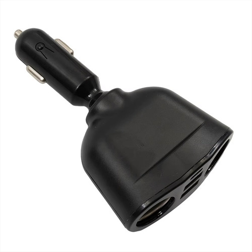 Adaptador Cargador Cigarrera Doble + 3 X Usb + Voltímetro!