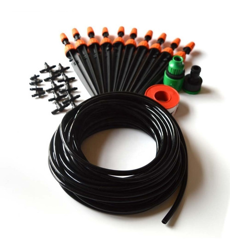 Imagen 7 de 10 de Kit De Riego Sistema Automático Por Goteo/aspersor Cerco Bal