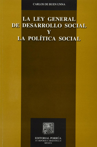 Libro La Ley General De Desarrollo Social Y La Política Soci