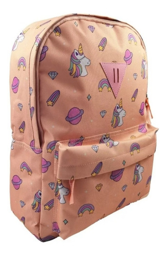Morral Bolso Escolar Unicornio Niña 40cm Envio Gratis