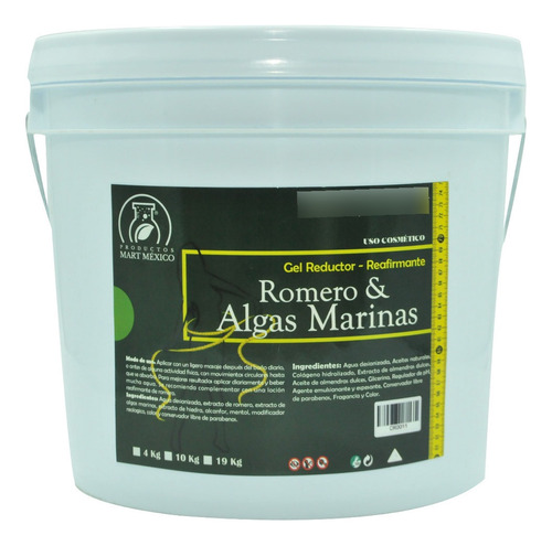 Gel Corporal Reductivo Reafirmante Con Algas Marinas 4 Kilos