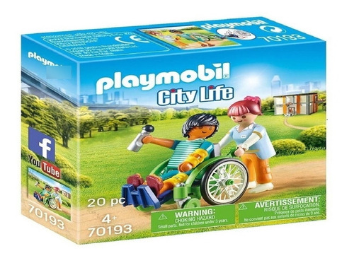 Playmobil 70193 Paciente Con Silla De Ruedas