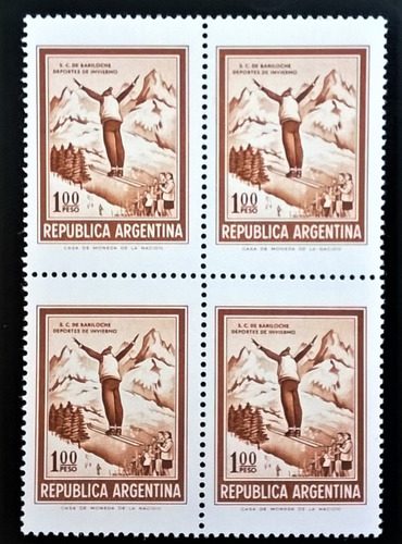 Argentina, Cuadro Gj 1535 A Bariloche 1p 1971 Mint L12414