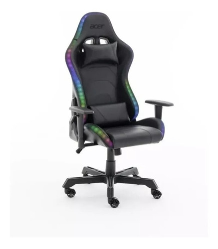 Imagen 2 de 8 de Silla De Escritorio Gamer Profesional Acer Energy Rgb Negra