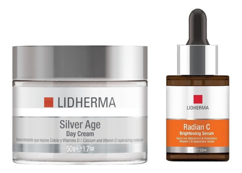 Radian C Brightening Serum + Silver Age Day Cream Lidherma