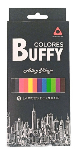 12 Lapices De Colores Madera Negra Alta Calidad Manny Buffy
