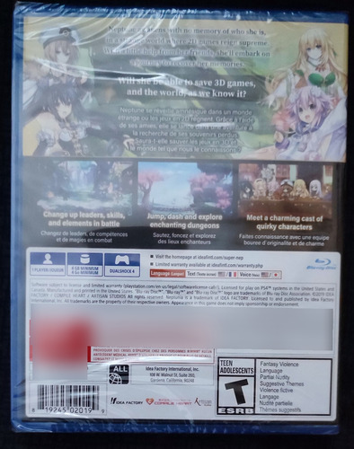 Neptunia Virtual Stars Y Super Neptunia Rpg Para Ps4 (Usado)