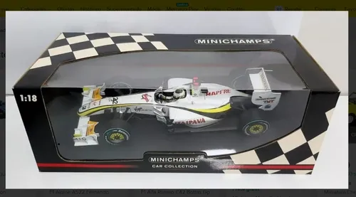 F1 Brawn Bgp001 But Itaipava 2009 Brazil Gp Minichamps 1/18 F1 Brawn Bgp001 But Itaipava 2009 Brazil Gp Minichamps 1/18