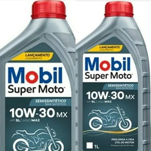 Kit Óleo Mobil Super Moto Authentic 10w30 ( 2l )