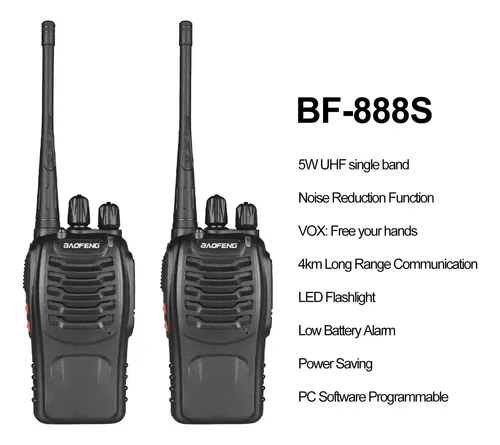 Handy Walkie Talkie X2 Calidad Largo Alcance 400-470mhz Negro 400-470mhz