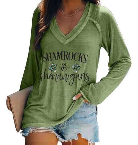 Camiseta Trebol Travesura Irlanda Dia San Patricio Para V Pt