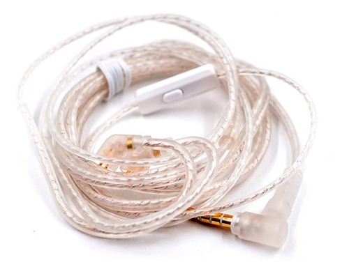 Nuevo Cable De Repuesto Audífonos Kz Plata Flat C/ Micrófono