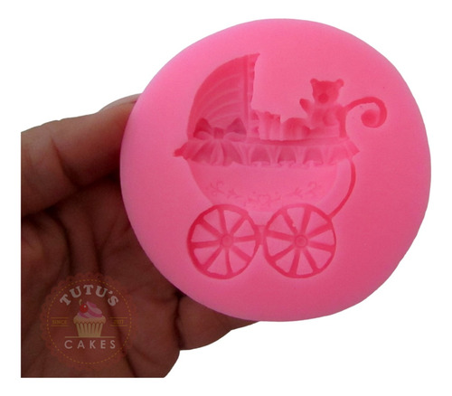 Molde Silicona Coche Bebe Oso Reposteria Porcelana